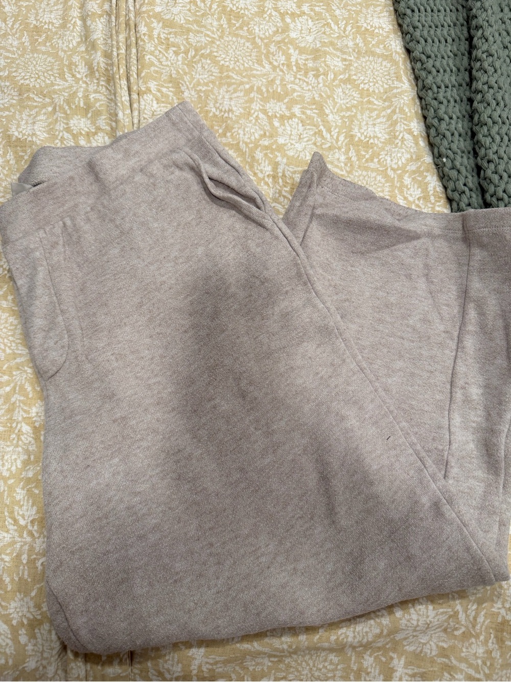 Casual Knit Lounge Pants in Light Taupe